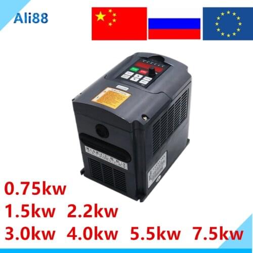 Free shipping! HY Inverter 1.5KW 2.2KW 4KW Frequency Converter 1p-Input-3p-Out CNC Spindle motor speed Control VFD Converter