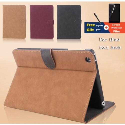 Cover Case For iPad 10.2 Case Scrub Leather Case For iPad 7th Generation Case Wakeup/Sleep Cover Case For iPad 2019