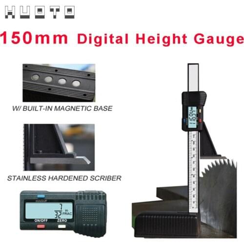 0-150mm 200mm 300mm 500mm Steel Digital Height Gauge Electronic Height Vernier Caliper Woodworking Table Marking Ruler