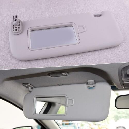 CITALL Car Front Left Driver Side Sun Visor With Makeup Mirror Fit For Hyundai Elantra AD 2017 2018 2019 Grey