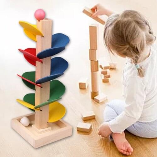 Baby Boys Girls Education Block Set Tree Tower Stacking Developmental Toy Building Stacking Block Early Learning Block 69HE