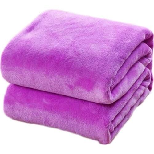 Color Random Home Textile For Air/Sofa/Bedding Throws Flannel Blanket Winter Warm Soft Bedsheet 50*70cm