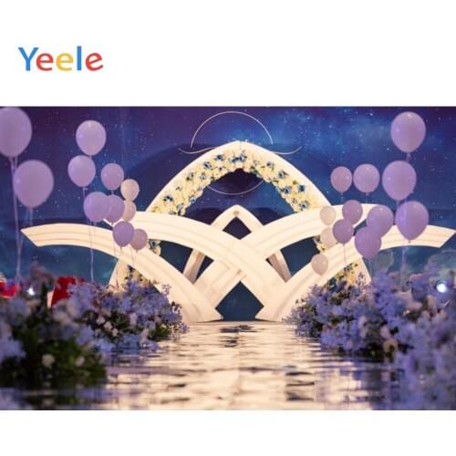Yeele Wedding Stage Balloons Flowers Bridal Scene Photography Backgrounds Wall Photographic Backdrops Props For Photo Studio