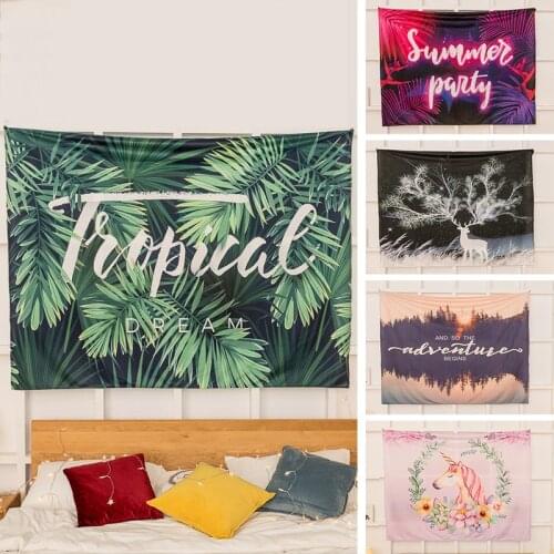 Tapestry Wall Hanging Cartoon Unicorn Pattern Sandy Beach Rug Blanket Sleeping Pad Tapestries Camping Travel Mattress