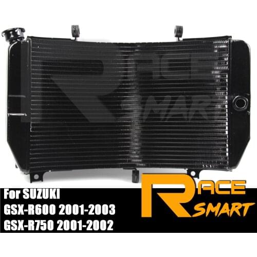 GSX-R 750 2001-2002 Motorcycle Radiator Engine Water Cooling Cooler System Parts For SUZUKI GSX-R750 GSX-R600 GSXR750 600 01 02