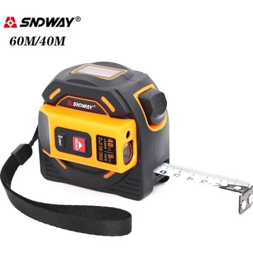 SNDWAY 60M Laser Tape Measure Digital Meter Metro Ruler laser Roulette Rangefinder Measuring tape Distance Tools