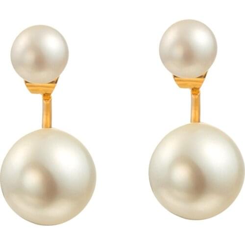 2018 New Accessories Pearl Stud Earrings Fashion Charm Big Pearl Earrings for Women Wedding Party Office Lady Gift Wholesale