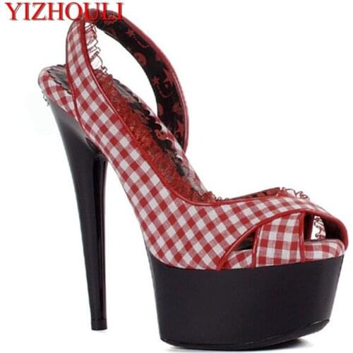 The new 2018 simulation skin Roman hollow out sandals 15 cm high heels Heel shoes in summer