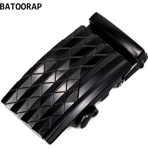 New 2021 Black Belt Buckle Automatic Fashion Metal Strap Buckle Alloy Click Buckles Durable Fits In 3.5 CM Ratchet Belts
