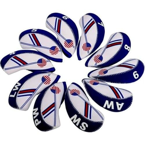 New arrival 10pcs Golf Clubs head Iron Putter Headcovers Head Cover Protector Golf Outdoor Sports Club Accessories