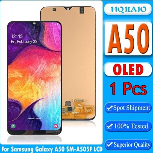 Test New OLED For Samsung Galaxy A50 A505F/DS A505F A505FD A505A Display Touch Screen Digitizer Assembly For A50 A505 LCD