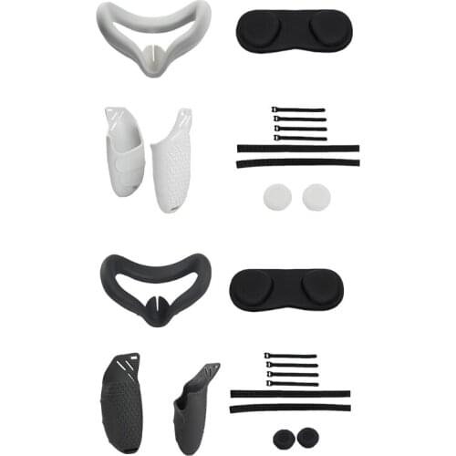 Anti-Slip Rocker Cap VR Lens Cover Half Silicone Case Handle Grip Strap for -Oculus Quest 2 Touch Controller