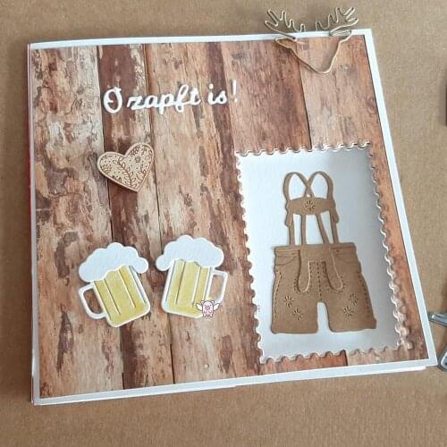 Mmao Crafts Metal Steel Cutting Dies New Beer decoration Stencil For DIY Scrapbooking Paper/photo Cards Embossing Dies