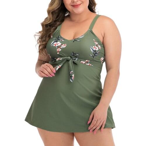 SAGACE Green large womens sexy fashion printed Bikini Swimsuit summer fashion sports beach style swimsuit bañadores mujer 2021
