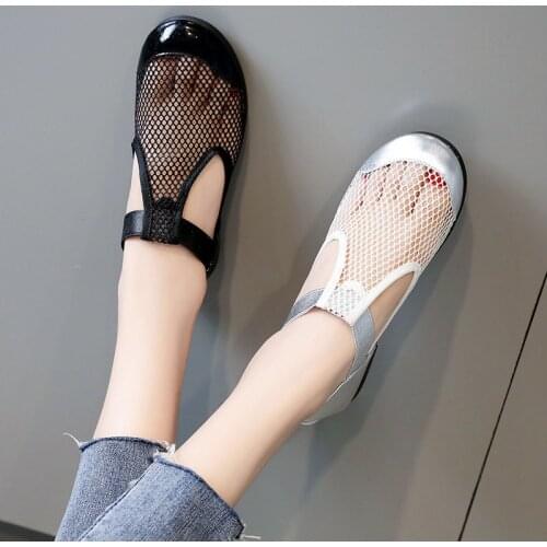 Lisapie Women Sandals Women New Flats 2021 Summer Women Casual All-match shoes Ladies Mesh Shoes Woman Soft Breathable Sneakers