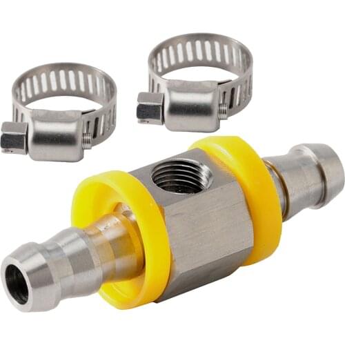 3/8" Car Fuel Line Fuel Pressure Barbed Push Lock T-Fitting Adapter,Professional Accessories