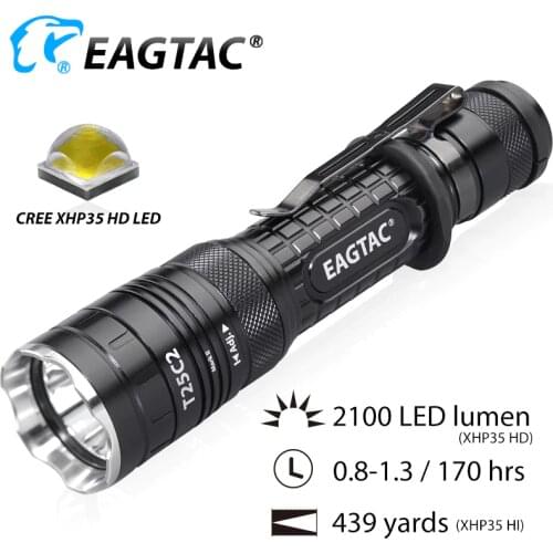 EAGTAC T25C2 Pro 2100 Lumens Tactical LED Flashlight FREE 18650 for Hunting Replaceable Module IR UV Green Red Torch Multi Mode