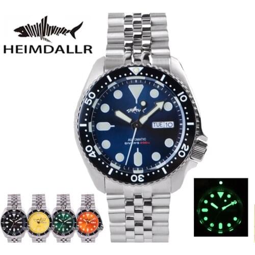 HEIMDALLR Sharkey Vintage Dive Watch Men Sapphire Ceramic Bezel 200M Water Resistance NH36 Automatic Movement Mechanical Watches