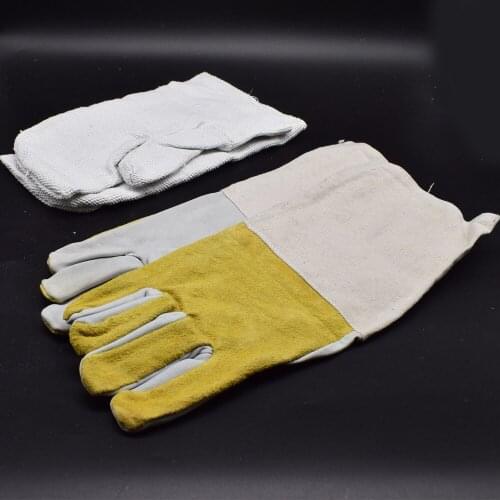 Jewelry Gold Melting Furnace Accessory Heat Resistant Gloves for Gold Melting DIY Tools Long Size