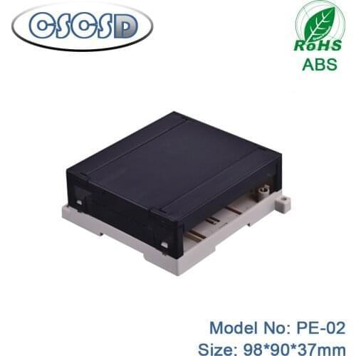 1pcs/lot 98*90*37mm CSCSD plastic enclosure for electronic abs plastic box device plc enclosure box din rail