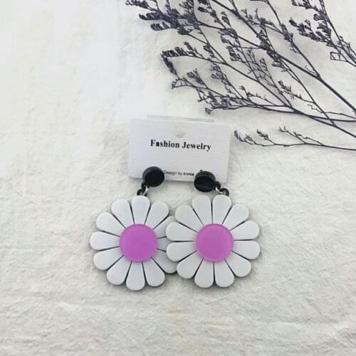 8 pairs / lot fashion jewelry sun dasiy flower earrings for women