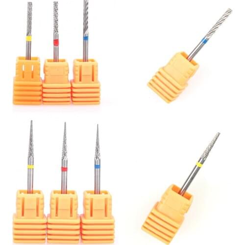 2 PCS / Lots Nail Drill Replacement Parts Different Carbide Nail Drill Bit For Electric Manicure Drill