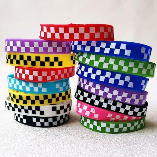 20Pcs Lot New Silicone Wristband Band Mix Colors Sports Fittness Rubber Bracelets Bangles Hiphop Good Luck Charm Armbands Gifts