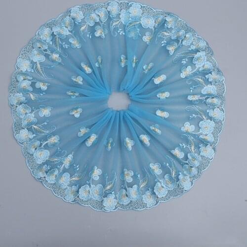 30Yards Floral Embroidery Lace Trim Dress Curtain Fabric Ribbon DIY Sewing Craft Women Dubai Dress Decoration