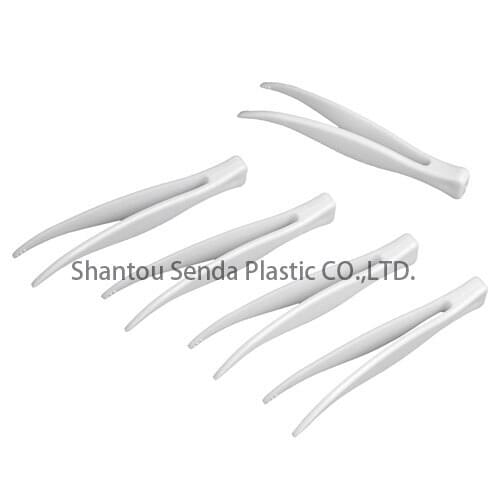 Free shipping Plastic tweezer,Medical forceps,100pcs/lot,The curved tip plastic tweezers