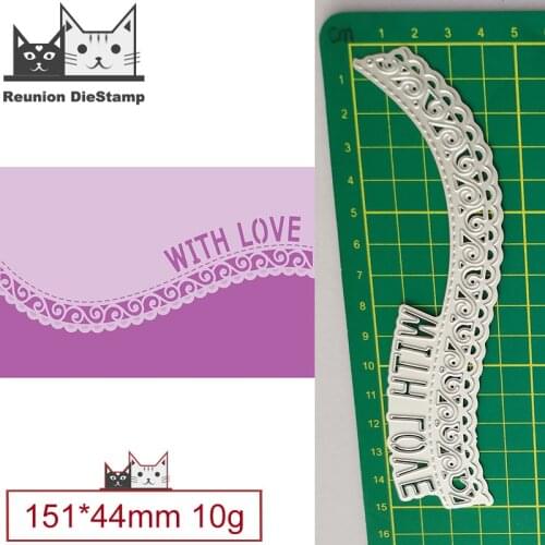 Flowers with Love Lace Metal Cutting Dies Decorative Scrapbooking Steel Craft Die Cut Embossing Paper Cards Stencils New