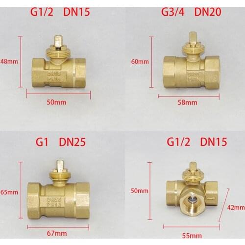 DN15 20 25 Full copper electric two-way three-way ball valve body electric ball valve