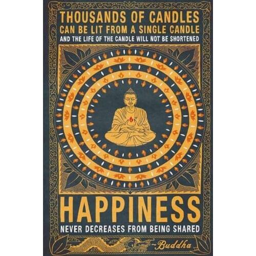 Home Decor Thousands of Candles Buddha-Silk Art Poster Wall Sticker Decoration Gift