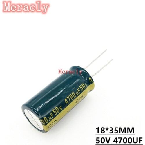 5PCS 50V 4700UF 20% High frequency low impedance electrolytic capacitor Power supply motherboard High temperature resistance