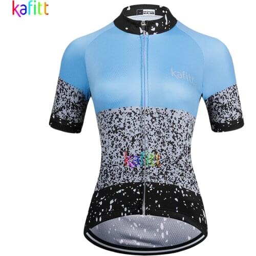 KAFITT Womens Short Sleeve Jersey Bike Clothing Ropa Ciclismo Road Bicycling Shirt MTB Go Pro Team Uniform Breathable Summer