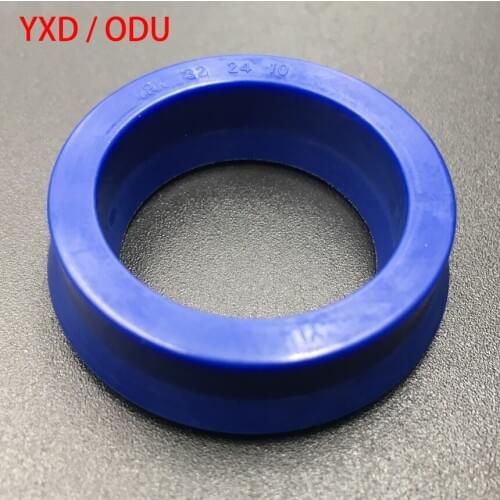 YXD ODU 30*22*10 30x22x10 32*24*10 32x24x10 35*27*10 35x27x10 Blue PU Hydraulic Piston Rod Grooved U Lip O Ring Gasket Oil Seal