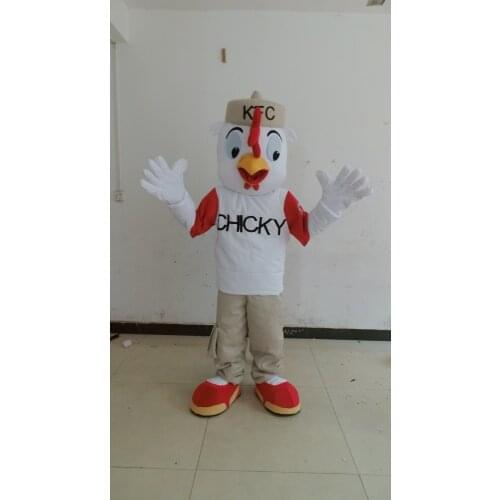 KFC Chicken Mascot Costume Adult Size Fancy Dress Party Outfit Free Fast Shipping