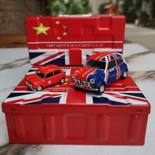 1/43 1/72 mini Cooper Morris Hong Kong Return Commemorative Edition Alloy Casting Car Model Collection Gift Childrens Toy