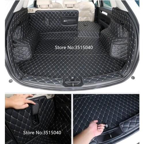 For Mazda CX-5 2017 6PCS Brand New Car Styling Cargo Liner Car Trunk Mat Carpet Interior Floor Mats Leather Pad Accessories