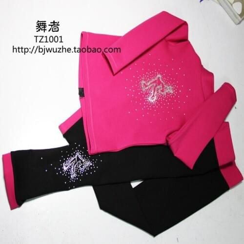 Pink ice skating jackets for girls hot sale kids figure skating suits free shipping training ice jackets children