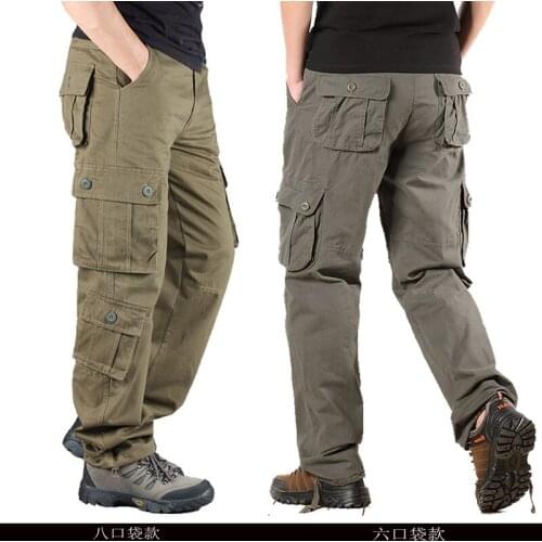 New Cargo Pants Men Combat SWAT Army Military Pants Cotton Many Pockets Stretch Flexible Man Casual Trousers Plus Big Size 28-44