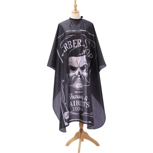 1PC Hot Haircut Hairdressing Barber Cloth Skull Pattern Apron Hair Styling Design Waterproof Cloth Haircut Salon Barber Capes