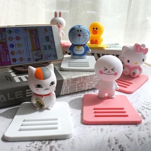 Creative Lazy Cartoon Phone Holder Adjustable Desktop Multi-Functional Storage Rack Mobile Phone Stand Desk Home Storage Decor