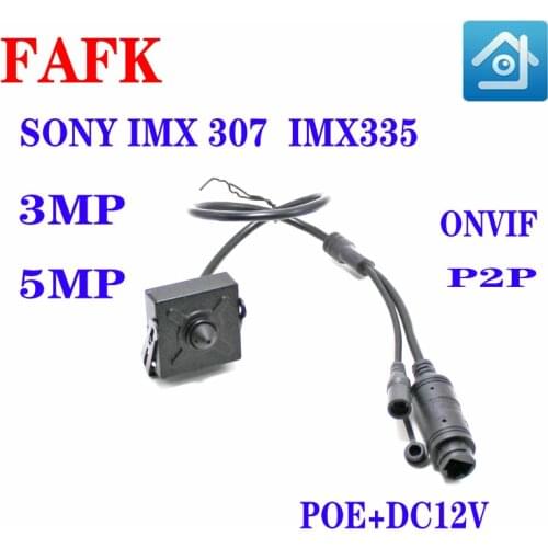 POE mini pinhole SonyIMX307 IMX335 IPC 3MP 5MP starlight low illumination network onvif p2p audio camera APP ICSEE