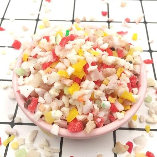 100g/lot Mixed Fruits Polymer Hot Clay Sprinkles for Crafts DIY Slime Making Fake Cake Decoration Accessories