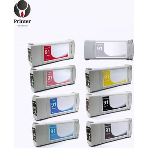 Printer-Partner 91 ink cartridge C9464 C9465 C9466 C9467 C9468 C9469 C9470 C9471 set compatible for hp DesignJet Z6100 Z6100PS