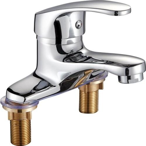 Modern Bathroom Basin Faucet Vanity Faucet Wash Basin Tap Single Handle Dual Hole Base Cold and Hot Water Mixer Tap Deck Mounted