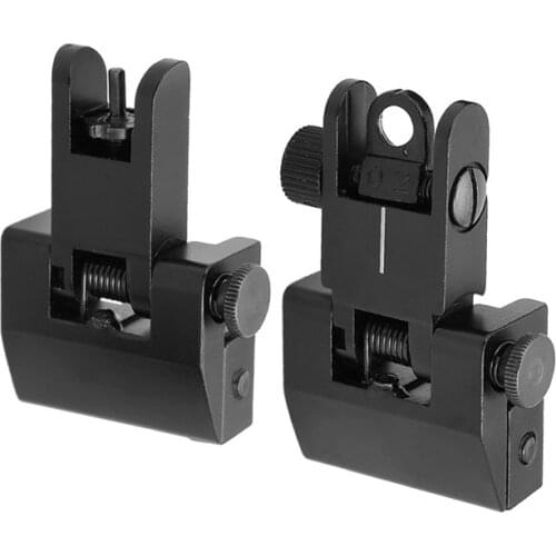 Tactical AR15 Picatinny Rail Mount Folding Flip UP Front And Rear Gun Sight ar 15 sights tactical Iron Sight