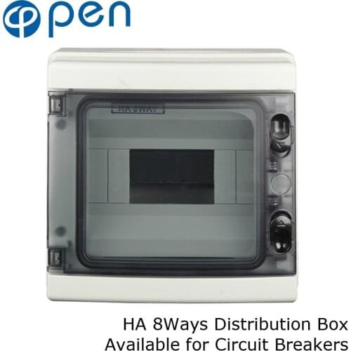 HA Series 8Way IP66 Waterproof Distribution Box for Circuit Breakers Indoor on the Wall