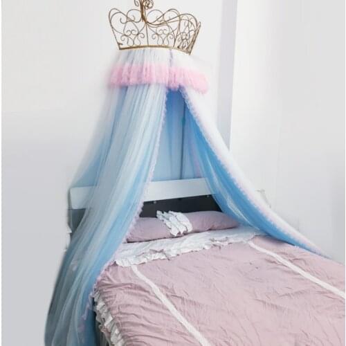 Princess air bed curtain bed curtain Nordic girl heart curtain home textile store curtain curtain sample room decorative yarn mo