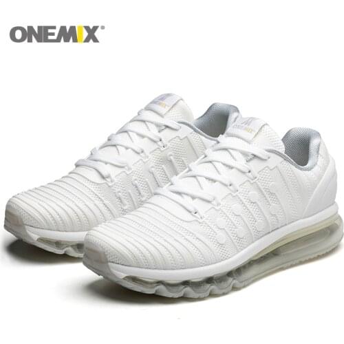 2020 Onemix Mens Running Shoes Damping Air Cushion Sneakers Knit Mesh Lightweight Walking Jogging Men For Outdoor Sport Shoes
